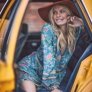 Spell Designs Turquoise Folktown Playdress BNWT, Size Small